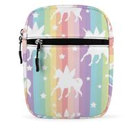 MHYRAC Shoulder Bag, Unicorn Pattern Rainbow Crossbody Bag, Multi Purpose Small Satchel for Work Business Travel