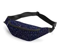 MHYRAC Waist Bag, Glow in The Dark Constellations Midnight Bumbag, Adjustable Fanny Pack for Running Walking Hiking