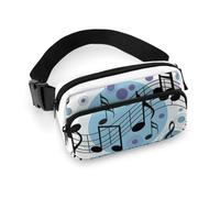 MHYRAC Waist Bag, Polka Dot Music Note Bumbag, Adjustable Fanny Pack for Running Walking Hiking