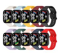 MI.AliBliCli 10-Piece Bands Set Compatible with Xiaomi Redmi Watch 6 Belts, Multicolors Soft Silicone Sport Replacement Straps Waterproof & Lightweight for Men Women