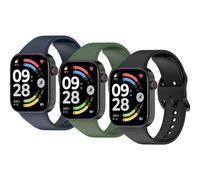 MI.AliBliCli 3-Piece Bands Set Compatible with Xiaomi Redmi Watch 6 Belts, Soft Silicone Sport Replacement Straps Waterproof & Lightweight for Men Women，Pack-D