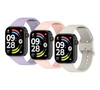 MI.AliBliCli 3-Piece Bands Set Compatible with Xiaomi Redmi Watch 6 Belts, Soft Silicone Sport Replacement Straps Waterproof & Lightweight for Men Women，Pack-B