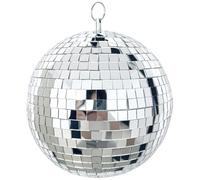 Mi-Ball Mirror Disco Ball 8-Inch Reflective Hanging Party Disco Ball for Dance Floor, Weddings, Holiday, Home Decor & DJ Events -Real Glass Silver Mirror Ball with Hanging Ring