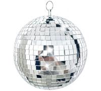 Mi-Ball Mirror Disco Ball 8-Inch Reflective Hanging Party Disco Ball for Dance Floor, Weddings, Holiday, Home Decor & DJ Events -Real Glass Silver Mirror Ball with Hanging Ring