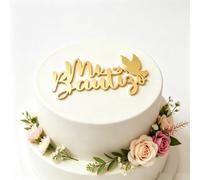 Mi Bautizo Cake Topper, Gold Acrylic Spanish Baptism Cake Side Decoration, First Holy Communion, Christening/Baby Shower/Baby 1st Birthday Party Cake Charm Decor Supplies