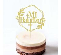 Mi Bautizo Cake Topper Mi Confirmacion/First Holy Communion Baby's 1st Birthday Baptism Religious God Bless Cake Decorations Supplies
