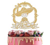 Mi Bautizo Cake Topper, Spanish Baby Christening Party Decorations, My Baptism - God Bless Decor, Religious Baby Shower First Holy Communion Decorations Silver & Gold Glitter