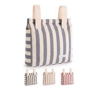 mi bollito - Baby Trolley Bag | New Collection | Universal Stroller Bag with Click Closure | Lightweight, Practical and with Large Capacity | Stripe Design., blue, 35x35x12 cm