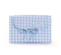 mi bollito Blue Gingham Fabric Portable Foldable Waterproof Baby Changing Mat (Ideal for Newborn Gift, Maternity Bag Storage)
