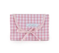Mi Bollito Portable Gingham Fabric Baby Changing Mat, Pink