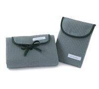 mi bollito Set of 2, waterproof baby changing mat plus diaper bag for wipes and diapers. Made entirely in Spain. (Green)
