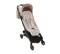 Mi Bollito - Universal buggy mat - Padded and breathable striped model - 100% cotton - Compatible with all prams - Made in Spain. (Blue)