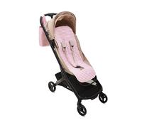 Mi Bollito - Universal buggy mat - Vichy style padded and breathable - 100% cotton - Compatible with all prams - Made in Spain. (Pink)