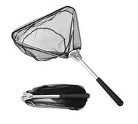 MI CASA Fishing Net Fishing Landing Net Fixed Pole Handle Durable Nylon Material Mesh for Bird Fish Catch Release Lightweight Portable Aluminum Alloy Frame, 55cm Total Length