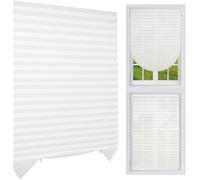 MI CASA Stick on Blinds Windows, No Drill Instant Temporary Curtains 60W x 150H cm Light Filtering Shade, Privacy Protection Bedroom, Kitchen, Bathroom, Easy Fit Blinds, with 2 Clips, Filtering-White