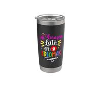 Mi Corazon Late en dos Idiomas Bilingual Spanish Teacher Stainless Steel Insulated Tumbler