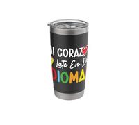 Mi Corazon Late en dos idiomas Bilingual Spanish Teacher Stainless Steel Insulated Tumbler