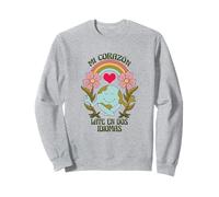 Mi Corazon Late en dos Idiomas Bilingual Teacher ESL Sweatshirt
