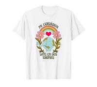 Mi Corazon Late en dos Idiomas Bilingual Teacher ESL T-Shirt