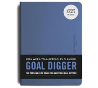 MI GOALS Goal Digger Weekly Planner 2026 | Dated Journal for Gratitude, Progress & Habit Tracking | Weekly Spread Layout, B5 (Element Blue)