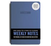 MI GOALS Weekly Notes Planner 2026 - Goal Setting Journal for Gratitude, Progress and Habit Tracking with Reflection Blank Space, A5 (Element Blue)
