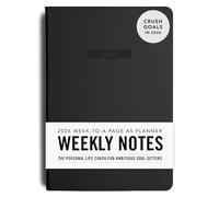 MI GOALS Weekly Notes Planner 2026 - Goal Setting Journal for Gratitude, Progress and Habit Tracking with Reflection Blank Space, A5 (Black)