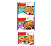 Mi Goreng Instant Noodle Combo - 30-Pack (10 Rendang + 10 BBQ Chicken + 10 Original Stir-Fry) | Authentic Indonesian Instant Noodles | Versatile Meal Options | Quick Meal | Ready in 3 Minutes