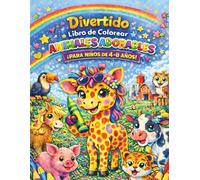 Mi Gran Libro de Colorear Animales Adorables: Libro de colorear para niños y niñas de 4 a 8 años con animales adorables de selva, granja y más, ... de una sola cara para colorear sin manchas
