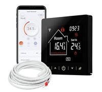 Mi-Heat M2 WLAN Black Room Thermostat - Alexa Tuya Smart Life Google Home Electric Underfloor Heating Thermostat Intelligent Environment Timed Shutdown Screen