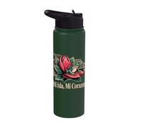 Mi Isla, Mi Corazón Tropical Frog Stainless Steel Insulated Water Bottle