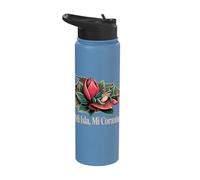 Mi Isla, Mi Corazón Tropical Frog Stainless Steel Insulated Water Bottle