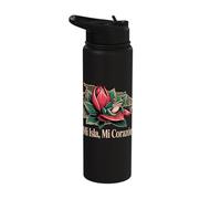 Mi Isla, Mi Corazón Tropical Frog Stainless Steel Insulated Water Bottle