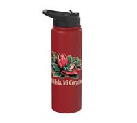 Mi Isla, Mi Corazón Tropical Frog Stainless Steel Insulated Water Bottle