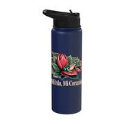Mi Isla, Mi Corazón Tropical Frog Stainless Steel Insulated Water Bottle
