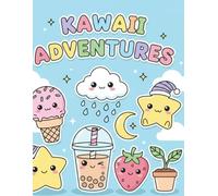 Mi Libro de Colorear Kawaii: 20 + Dibujos Tiernos para Niños y Adultos: Comida, Animales y Objetos Mágicos (Edición Bilingüe Español-Inglés)