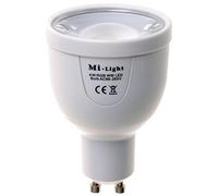 Mi-Light Expansion Bulb: GU10 LED 5W 1.6 million colour Warm White bulb for Mi-Light Dimmable Wi-Fi, 2.4Ghz RF Remote Control, Android and iPhone Control System