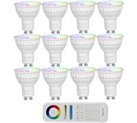 Mi-Light Wireless RF Remote Control 4W Colour Changing RGB-CCT GU10 Led Spotlight with Warm White and Cool White Dimming