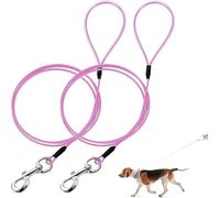 Mi Metty Dog Lead 6 ft/1.83 m Training Lead for Dogs Bite-Resistant Dog Lead Large Dog Slip Lead with Comfortable Padded Handle - Pink x 2