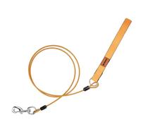Mi Metty Dog Leash for Dogs Up to 250 Pound,Heavy Duty Leash Made of Coated Wire Rope for Large and Medium Dogs,Dog Tie Out Cable with Soft Silicone Grip.Dog Chains (Orange, 5FT/1.5M)