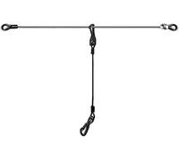 Mi Metty Dog Seatbelt, Dog Car Harnesses, Back Seat Leash Made of Coated Wire Rope, Happy Ride Dogs Zipline, Great for Travel, Safety Restraint No-Chew Tether Cable Stainless Steel