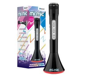 Mi-Mic Kids Karaoke Microphone, Wireless Speaker and LED Lights Black
