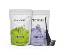 Mi Nature Hair Dye DIY Combo | Henna & Indigo Powder with Applicator |From Pure Dried Leaves| Sourced from Rajasthan for Black or Brown Colour |100G (EACH)(Pack of 2)