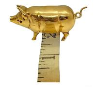 Mi-ni Tape Measure, Nickel-plated Metal Vintage Pig Retractable Measuring Tape for Measure for Sewers Crafters Collectors(1PCS 15CM Gold 1PCS)