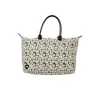 Mi-Pac Womens Weekender Canvas and Beach Tote Bag Daisy Crazy Black