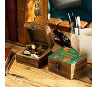 Mi Pequeno Mundo Enamelled Mango Wood Box For Keepsakes