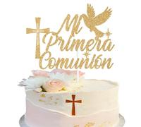 Mi Primera Comunion Cake Topper, Religious Communion Cake Topper, First Communion/My Baptism, Catholic Christian Baptism Confirmation Wedding Baby Shower Party Decorations