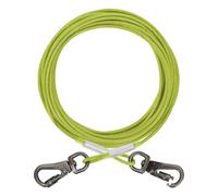 Mi pupjoy Dog Tie Out Cable 10 Feet-Dog Lead for Yard-Leash Outside for Small to Medium Pets Dogs Up to 60 lbs - Outdoor Dogs Runner Tether (Green, 60Ibs 20ft)