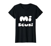 Mi Scusi | Pardon Me So Sorry Excuse Me Value Graphic T-Shirt, Women, Black, S