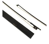 MI&VI 2020 NEW Professional Carbon Fiber Viola Bow (Full Size 4/4) in Black with FREE Bow Case and Ebony Frog | Silver Winding Mount | Well Balanced | Perfect Weight |Premium Mongolian Horse Hair