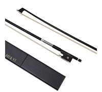 MI&VI 2020 NEW Professional Carbon Fiber Violin Bow (Full Size 4/4) in Black with FREE Bow Case and Ebony Frog | Silver Winding Mount | Well Balanced | Perfect Weight |Premium Mongolian Horse Hair
